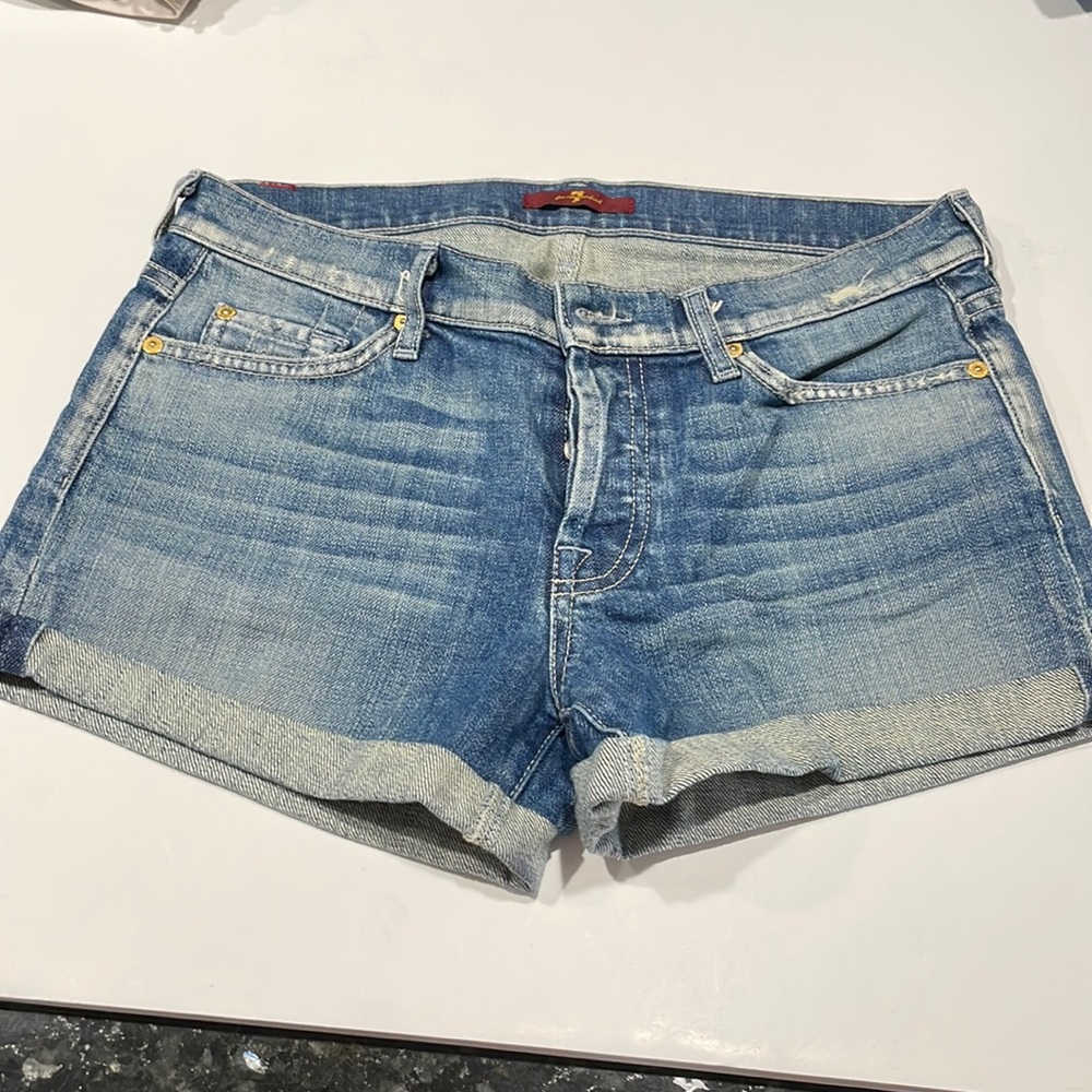 7 for all mankind jean shorts. If lucky worn 4 times.